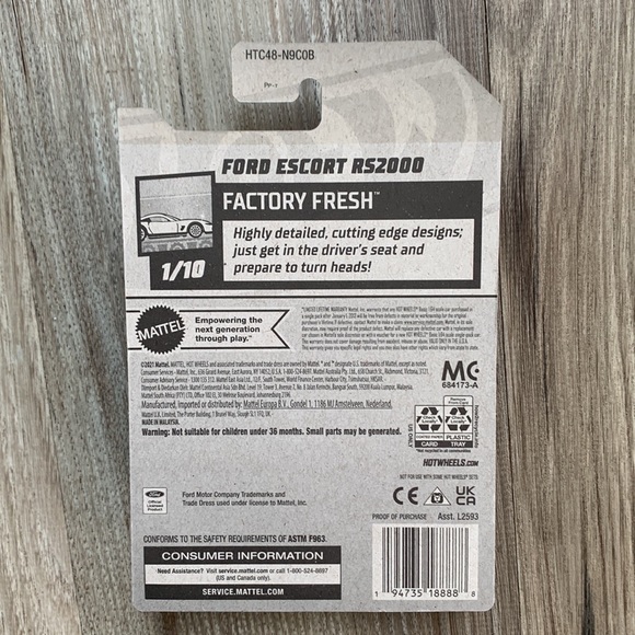 Hot Wheels Car Ford Escort RS2000 HW Factory Fresh Hotwheels  2024 Mainline New - Picture 3 of 5